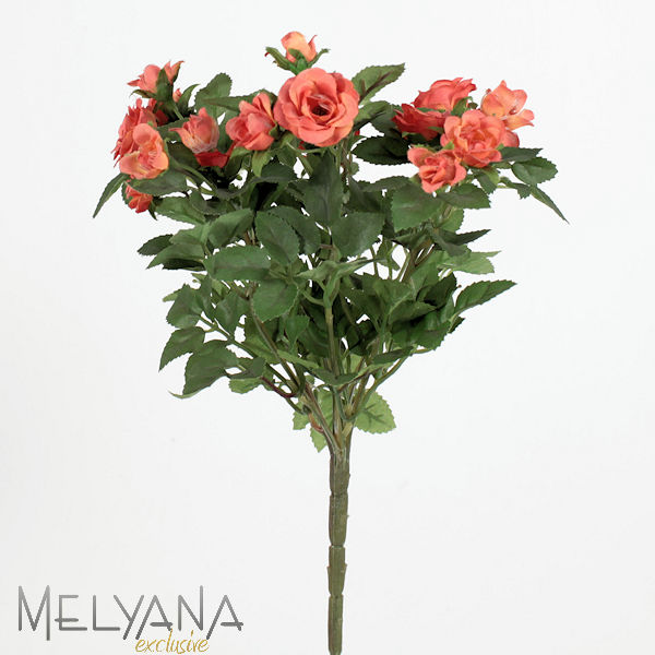Rosa Mini Bush - Melyana - Plantas Artificiais Atacado